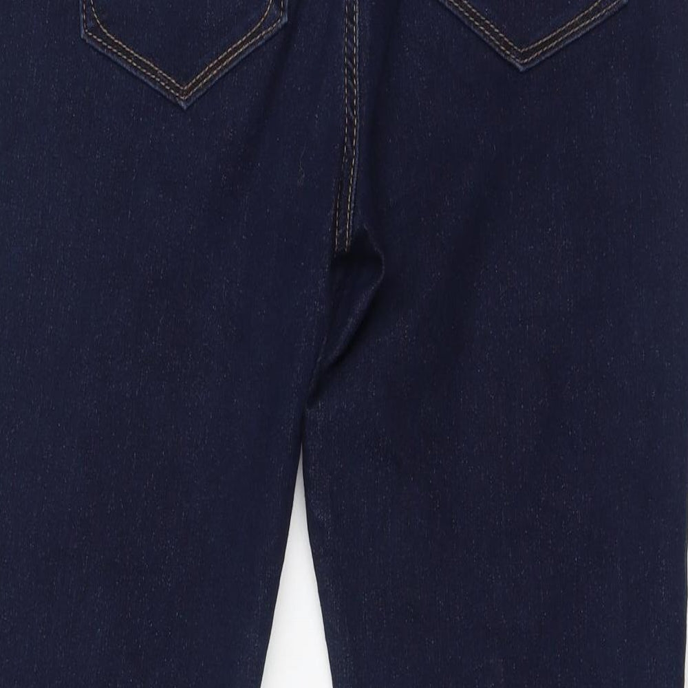 Angels Womens Blue Cotton Tapered Jeans Size 10 L27 in Regular Zip