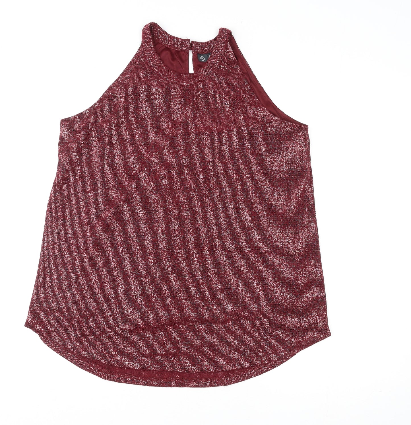 Avenue Womens Red Polyester Basic Tank Size 14 Round Neck