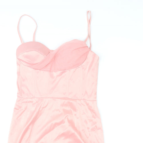 Mew Mews Womens Pink Polyester Mini Size S Sweetheart Zip
