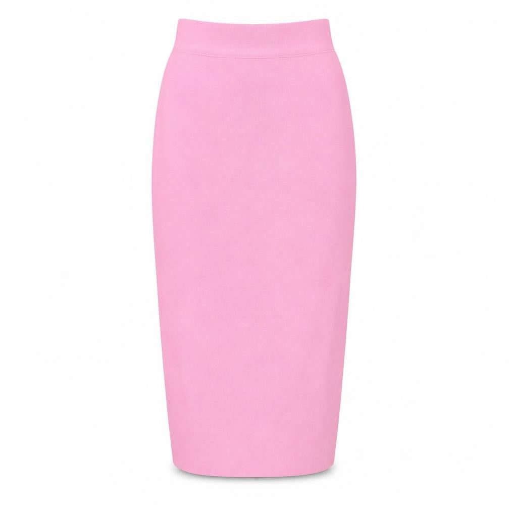 Mew Mews Womens Pink Polyester Straight & Pencil Skirt Size S Zip