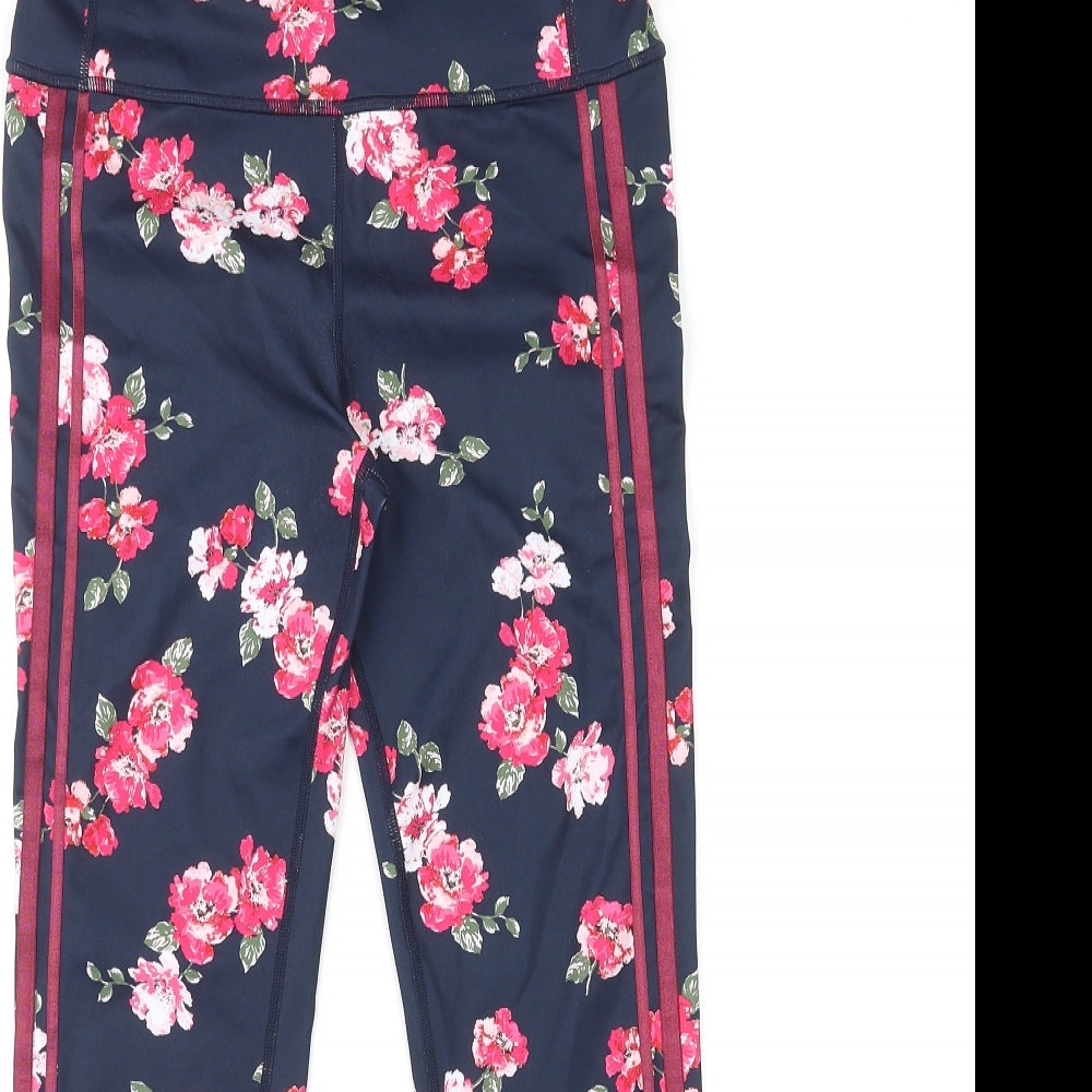 Gapfit Womens Multicoloured Floral Polyester Compression Leggings Size S L24 in Regular