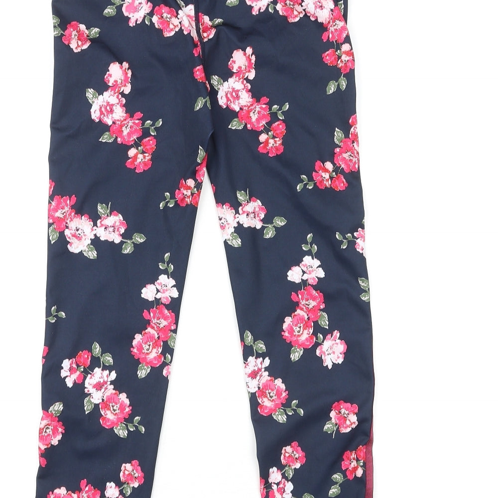 Gapfit Womens Multicoloured Floral Polyester Compression Leggings Size S L24 in Regular