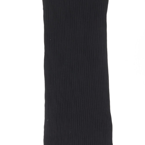 Divided by H&M Womens Black Cotton Maxi Size S Mock Neck Zip
