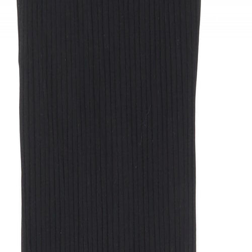 Divided by H&M Womens Black Cotton Maxi Size S Mock Neck Zip