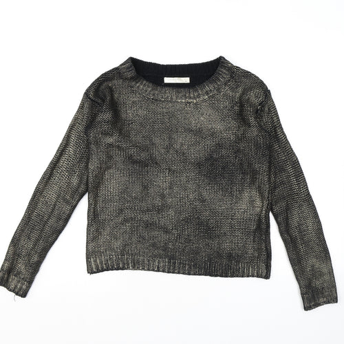 Vera and Lucy Womens Black Round Neck Acrylic Pullover Jumper Size M - Size M-L