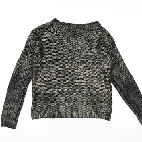 Vera and Lucy Womens Black Round Neck Acrylic Pullover Jumper Size M - Size M-L