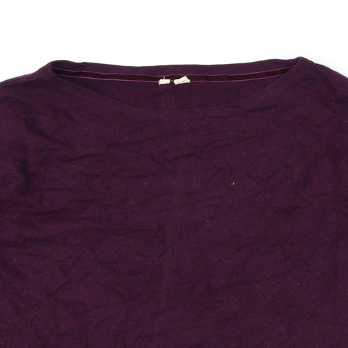 White Stuff Womens Purple Round Neck Nylon Pullover Jumper Size 16