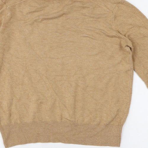 Zara Knit Womens Brown Round Neck Viscose Pullover Jumper Size M