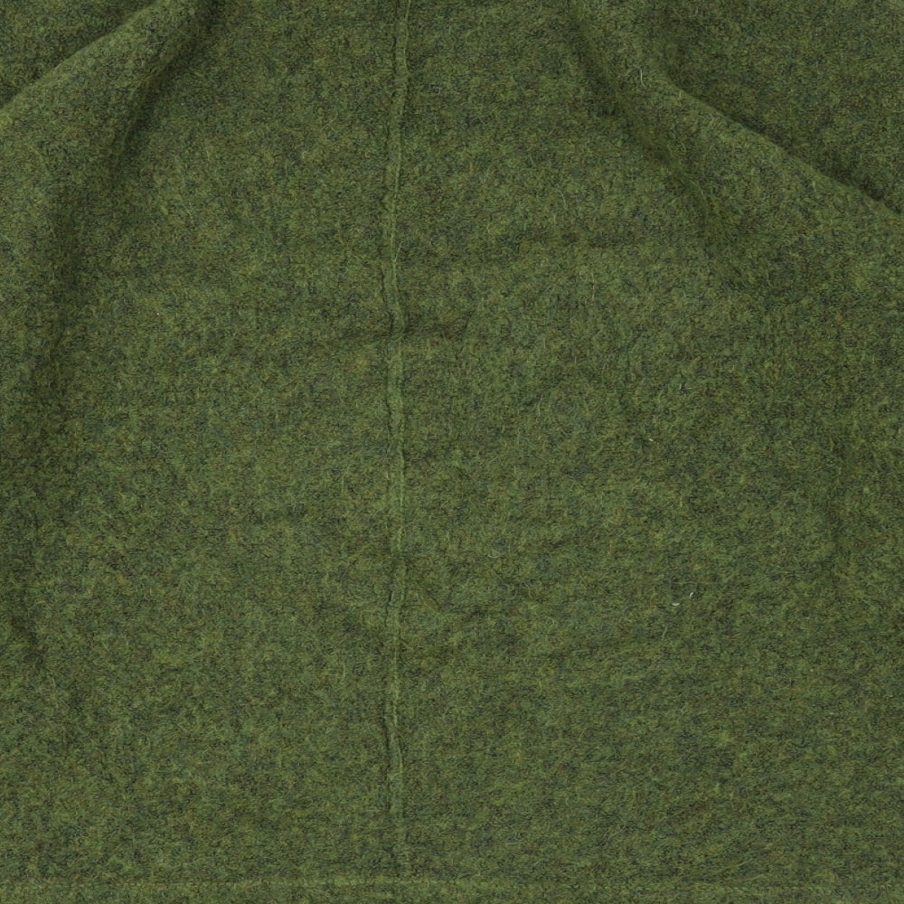 White Stuff Womens Green Round Neck Acrylic Pullover Jumper Size 12