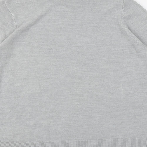 Marks and Spencer Womens Grey Roll Neck Acrylic Pullover Jumper Size 16