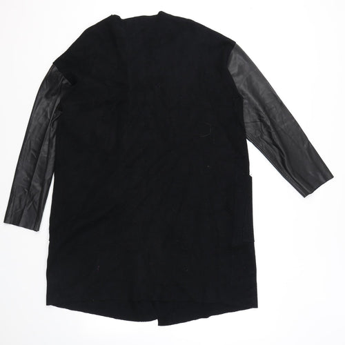 Zara Womens Black V-Neck Viscose Cardigan Jumper Size L