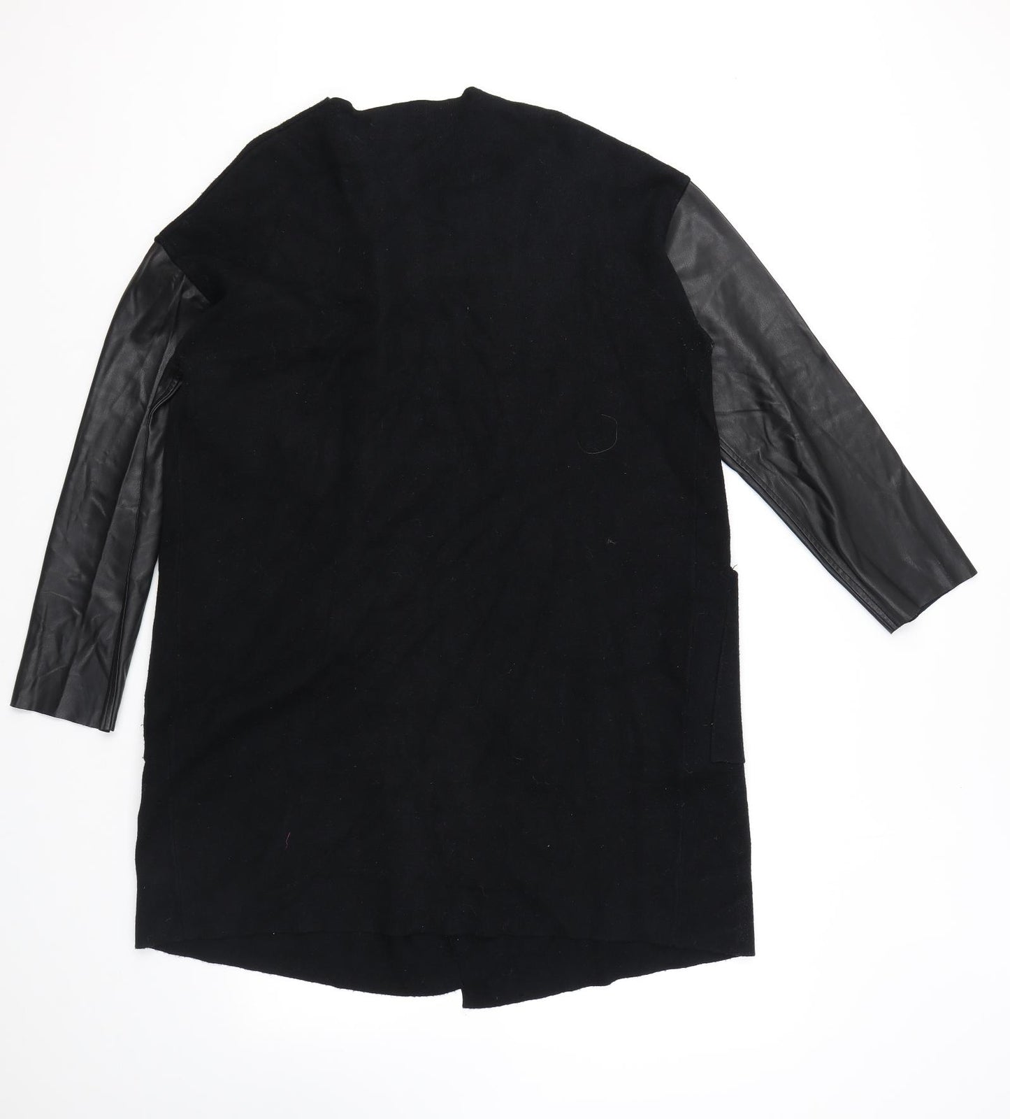 Zara Womens Black V-Neck Viscose Cardigan Jumper Size L