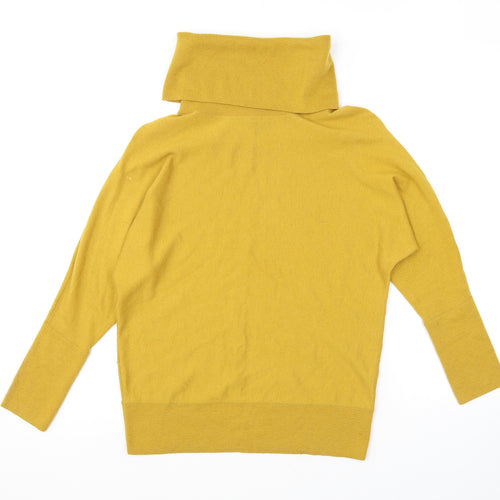 Autograph Womens Yellow Roll Neck Wool Pullover Jumper Size 12