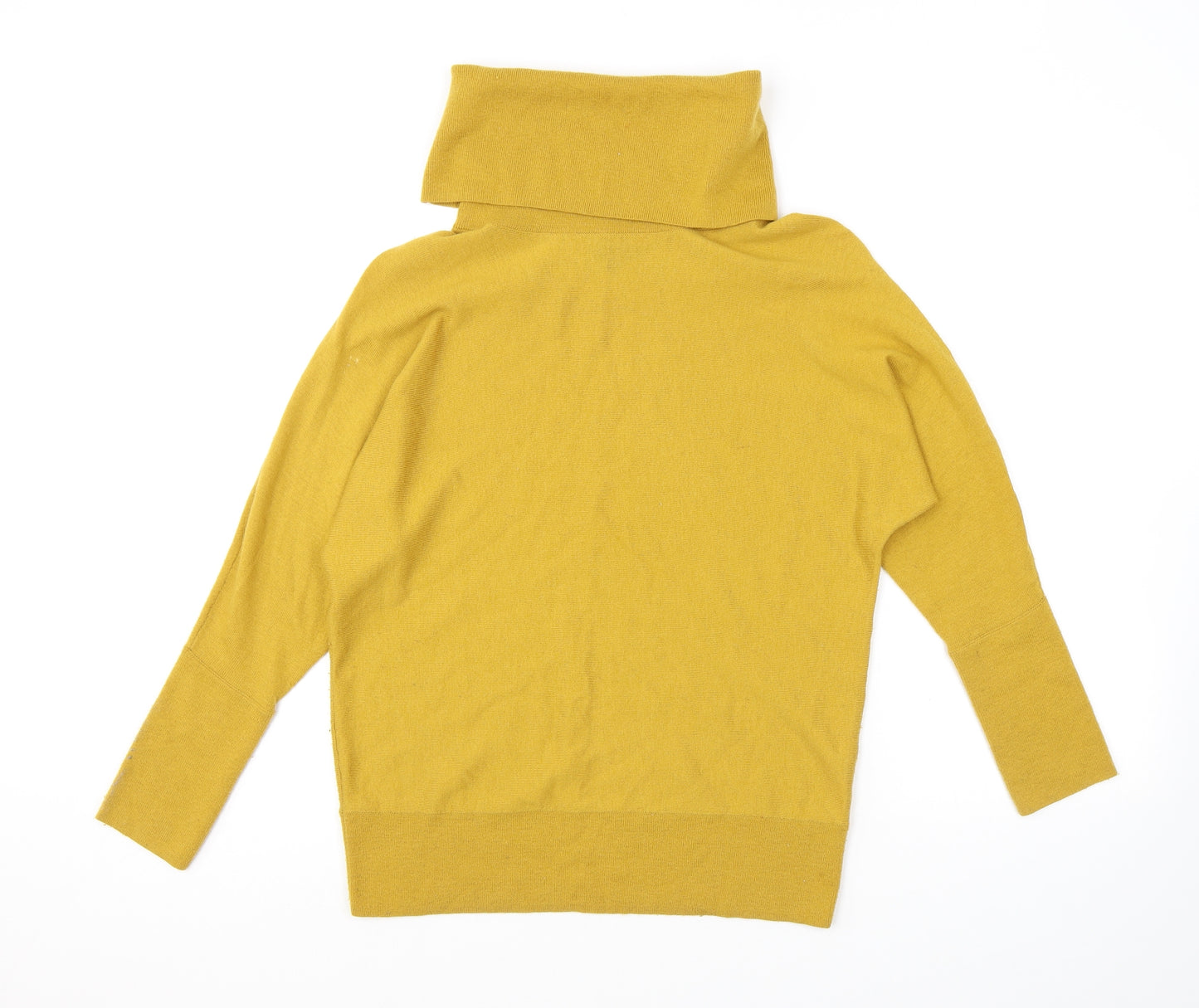 Autograph Womens Yellow Roll Neck Wool Pullover Jumper Size 12