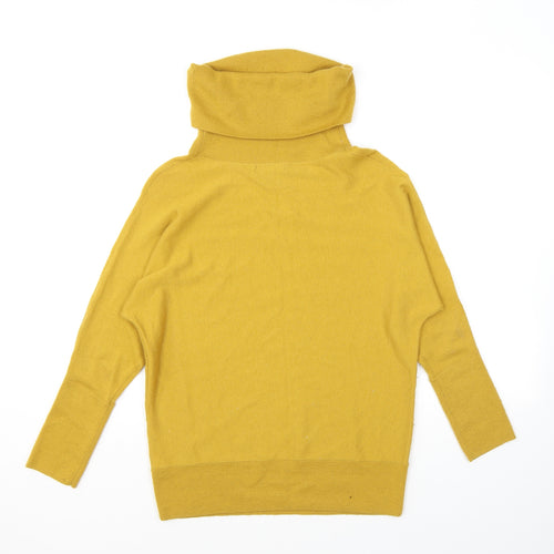 Autograph Womens Yellow Roll Neck Wool Pullover Jumper Size 12