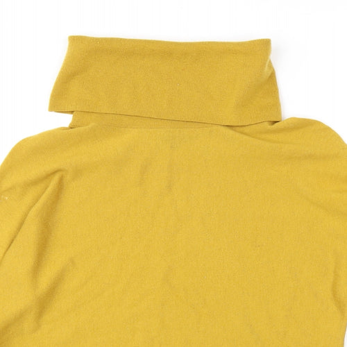 Autograph Womens Yellow Roll Neck Wool Pullover Jumper Size 12