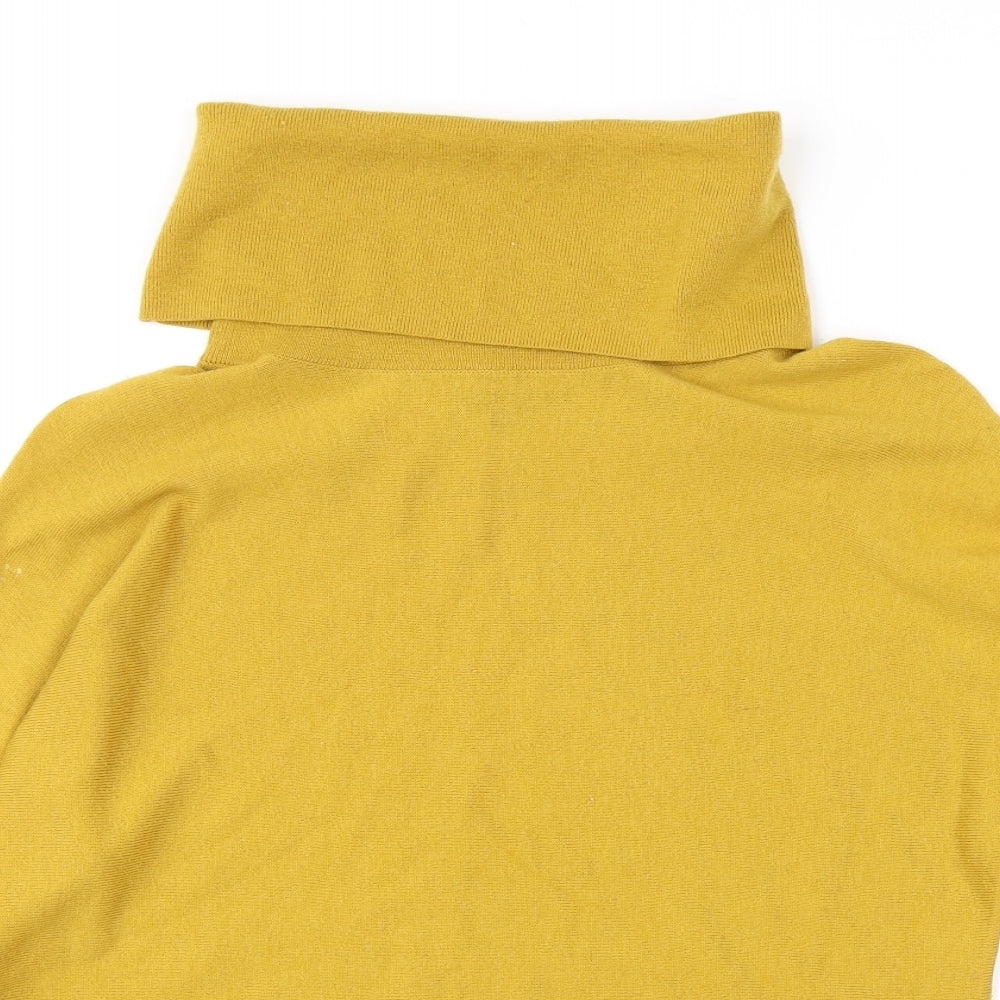 Autograph Womens Yellow Roll Neck Wool Pullover Jumper Size 12