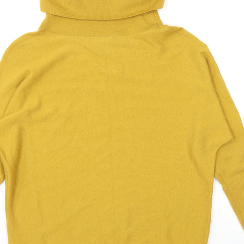 Autograph Womens Yellow Roll Neck Wool Pullover Jumper Size 12