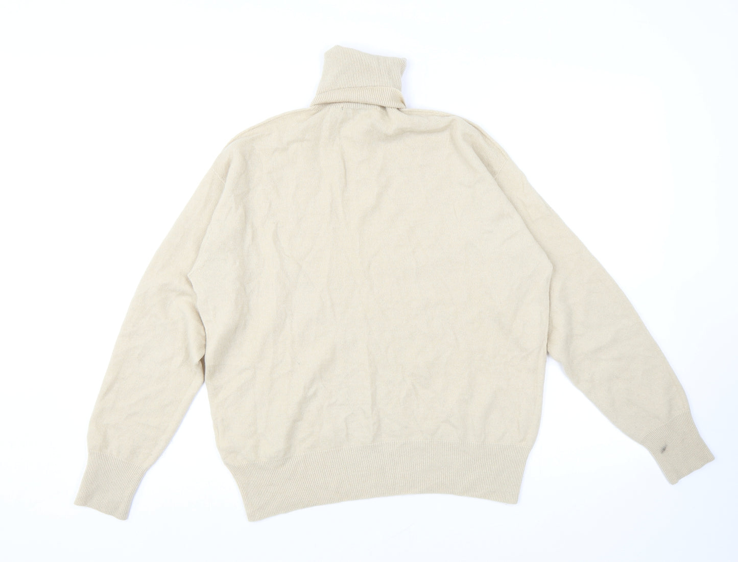 Zara Womens Beige Roll Neck Wool Pullover Jumper Size S