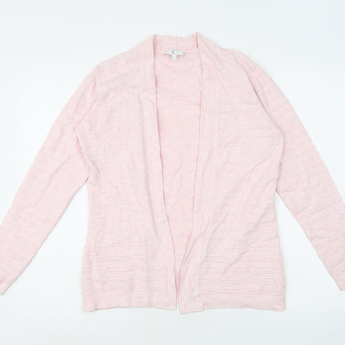 CC Womens Pink V-Neck Viscose Cardigan Jumper Size S