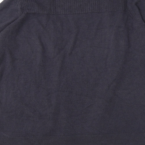 Marks and Spencer Womens Grey V-Neck Acrylic Cardigan Jumper Size M
