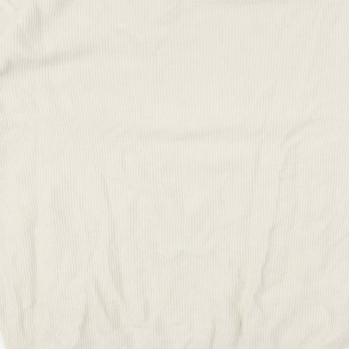 Zara Mens Beige Crew Neck Cotton Pullover Jumper Size M Long Sleeve