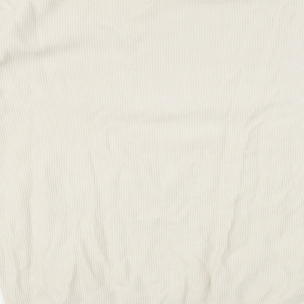 Zara Mens Beige Crew Neck Cotton Pullover Jumper Size M Long Sleeve