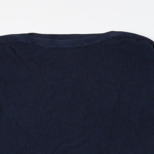 People Tree Womens Blue Round Neck 100% Cotton Pullover Jumper Size 16