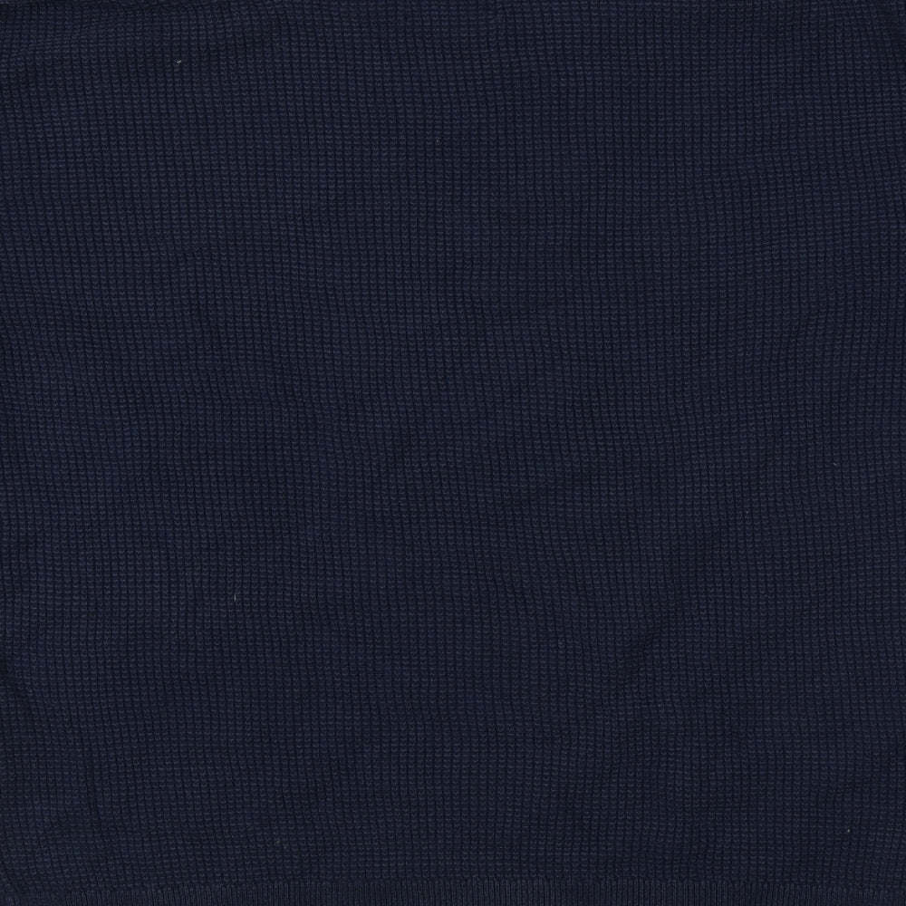 People Tree Womens Blue Round Neck 100% Cotton Pullover Jumper Size 16