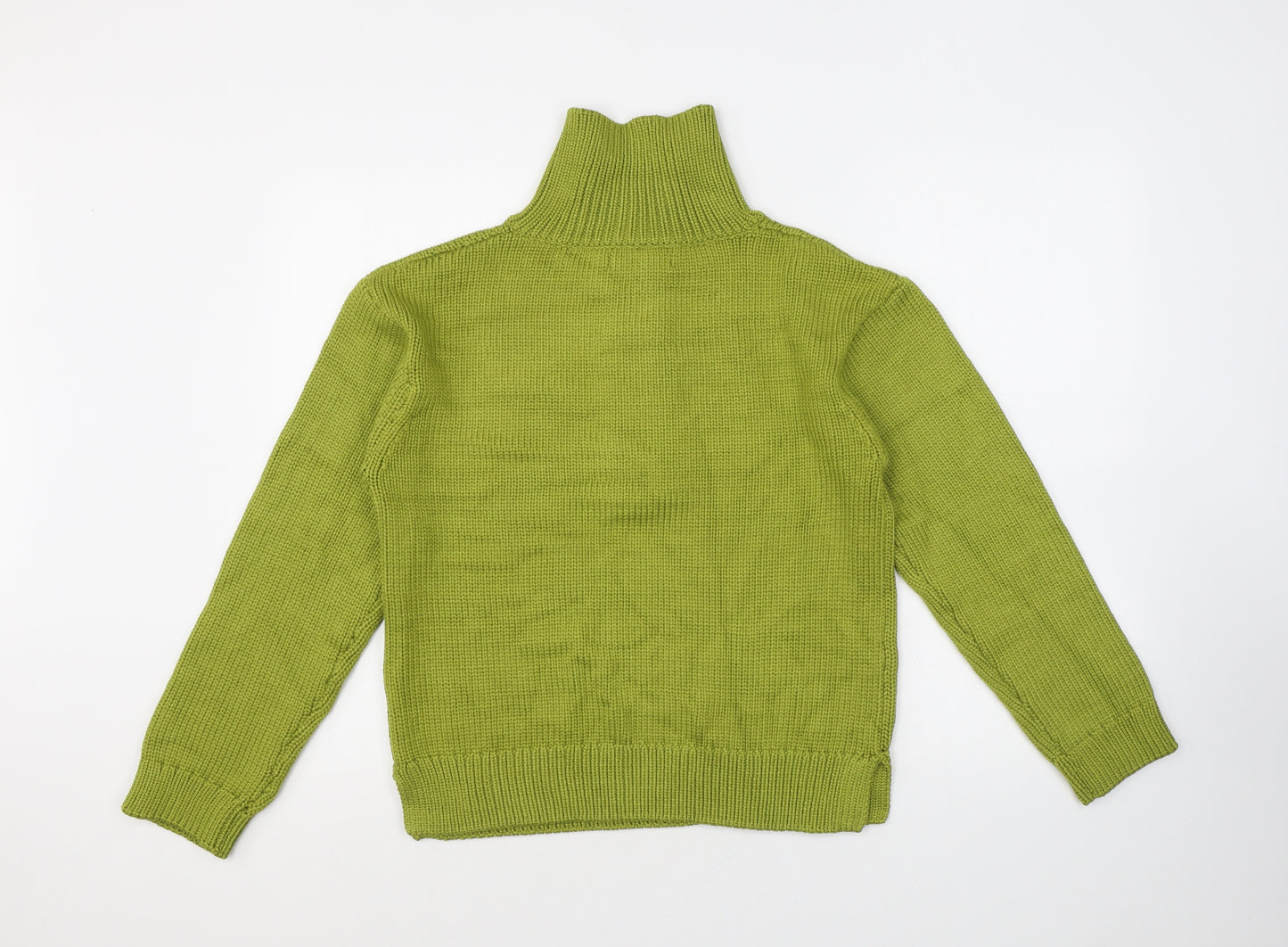 Per Una Womens Green High Neck Viscose Pullover Jumper Size M