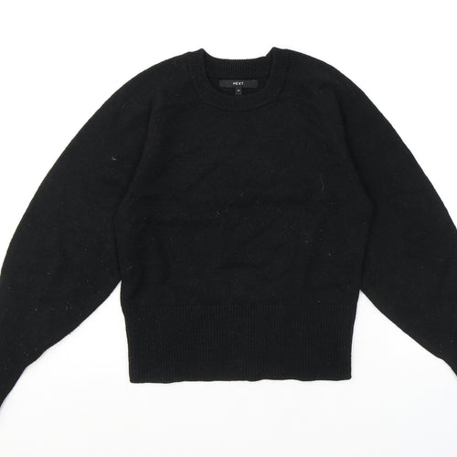 NEXT Womens Black Round Neck Polyester Pullover Jumper Size XS