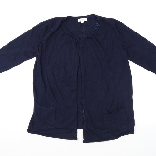 Monsoon Womens Blue V-Neck Viscose Cardigan Jumper Size M