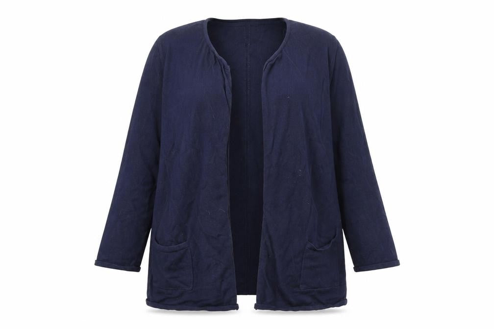 Monsoon Womens Blue V-Neck Viscose Cardigan Jumper Size M
