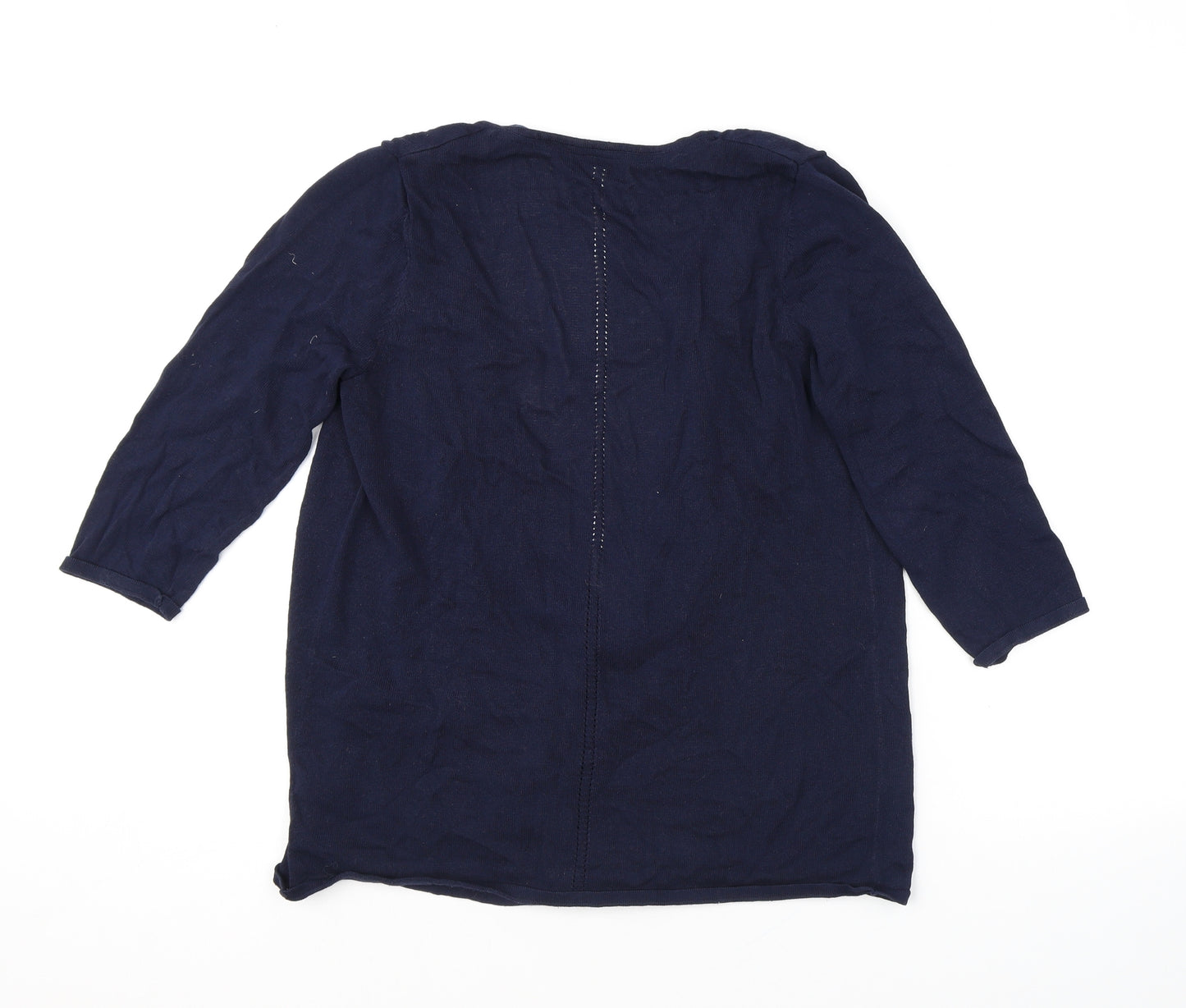 Monsoon Womens Blue V-Neck Viscose Cardigan Jumper Size M