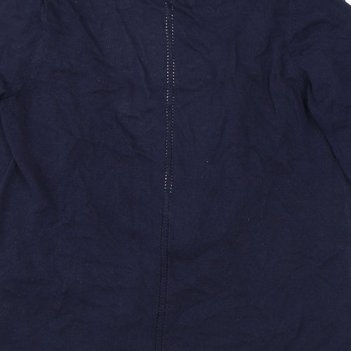 Monsoon Womens Blue V-Neck Viscose Cardigan Jumper Size M