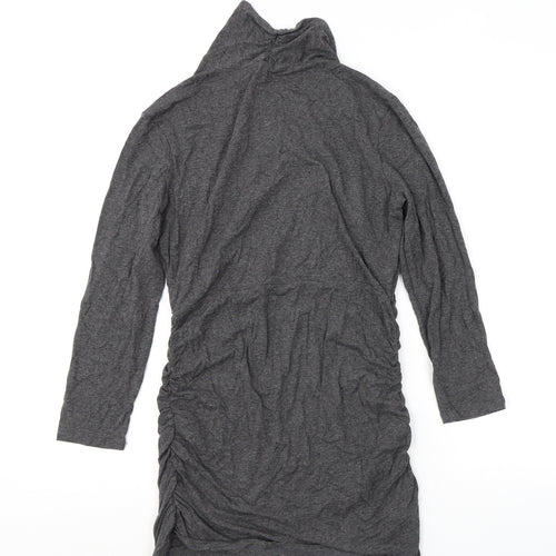Isabella Oliver Womens Grey Viscose Mini Size 12 Mock Neck Pullover