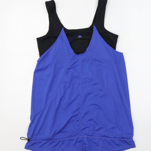 Kyodan Womens Blue Polyester Basic Tank Size M Round Neck Pullover
