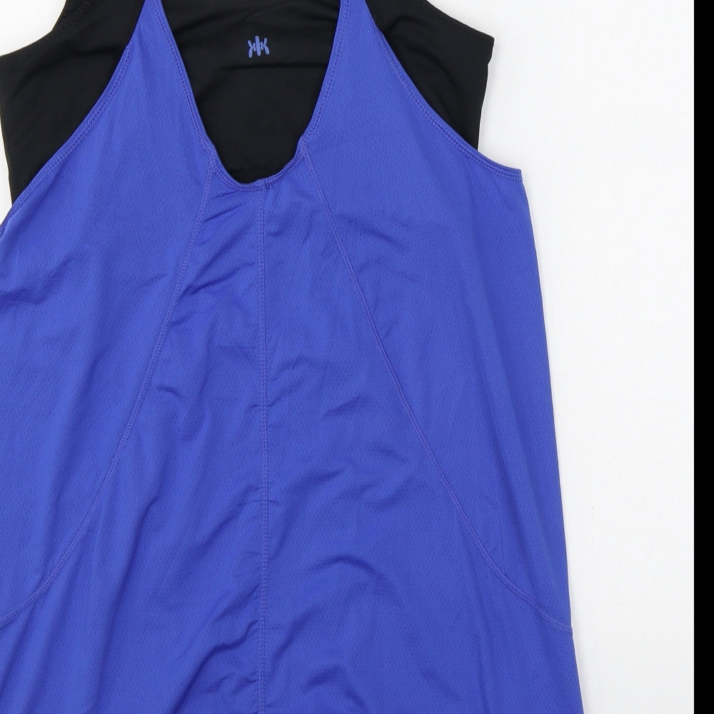 Kyodan Womens Blue Polyester Basic Tank Size M Round Neck Pullover