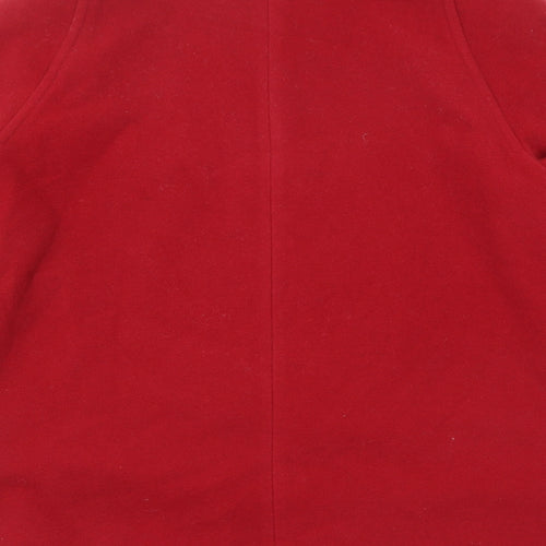 David Barry Womens Red Overcoat Coat Size 16 Button