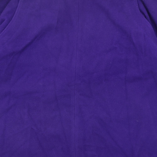 Cojana Womens Purple Overcoat Coat Size 12 Button