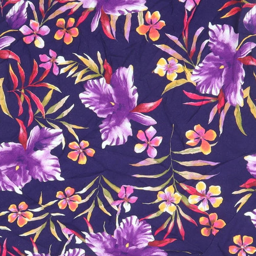BHS Womens Multicoloured Floral Viscose A-Line Skirt Size 16