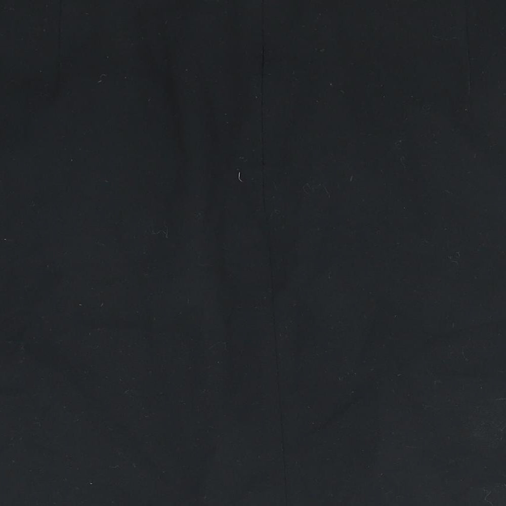 Marks and Spencer Womens Black Polyester A-Line Skirt Size 14 Zip