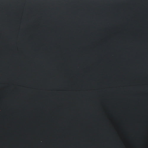 Zara Womens Black Polyester Skater Skirt Size M Zip