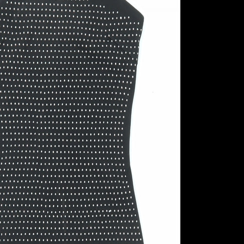 PARISIAN SIGNATURE Womens Black Polyester Bodycon Size 6 Square Neck Pullover