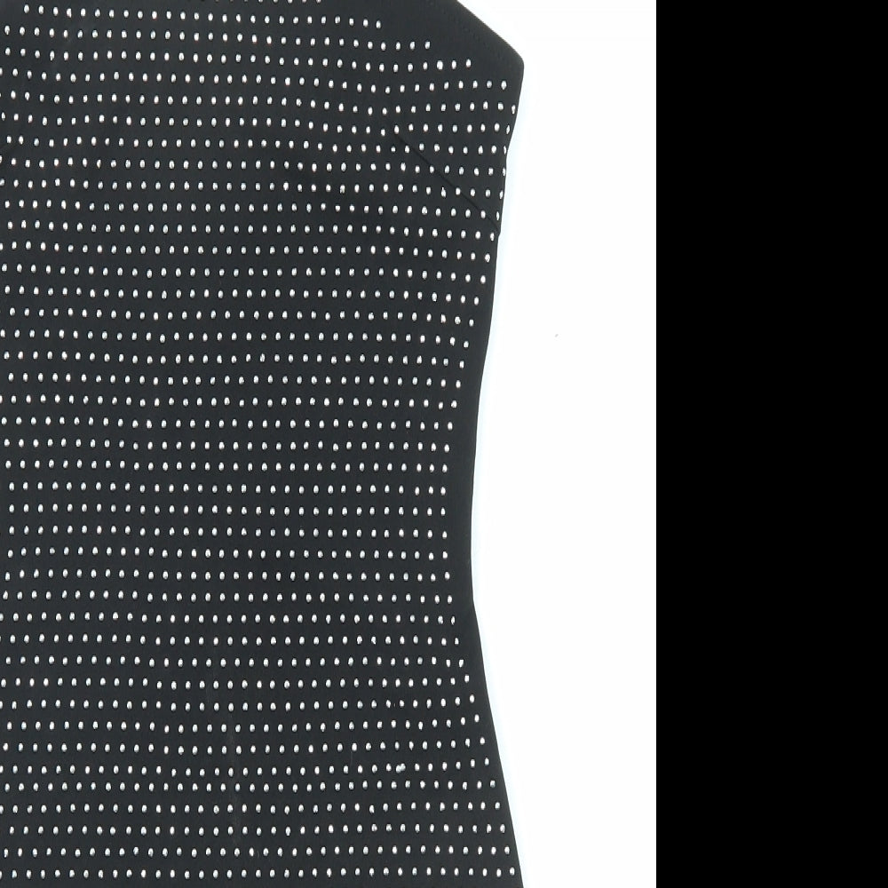 PARISIAN SIGNATURE Womens Black Polyester Bodycon Size 6 Square Neck Pullover