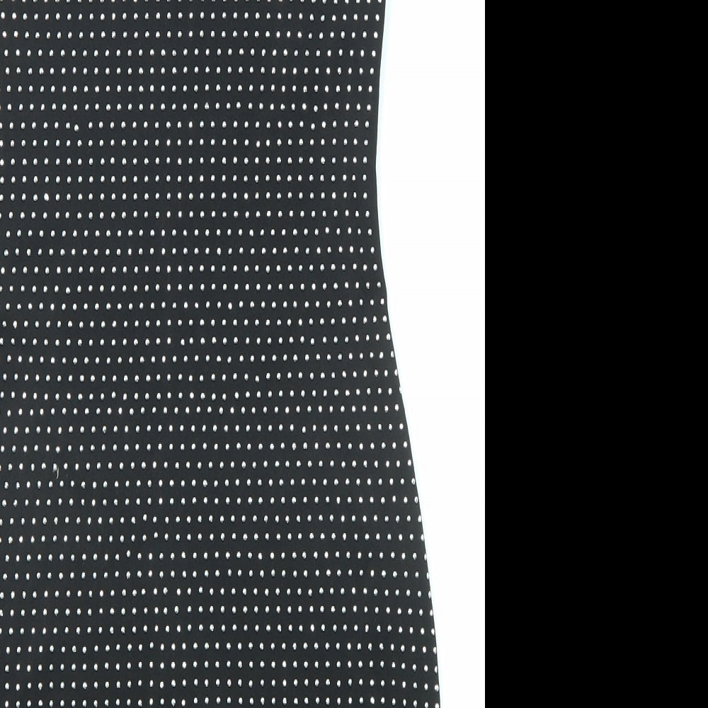 PARISIAN SIGNATURE Womens Black Polyester Bodycon Size 6 Square Neck Pullover