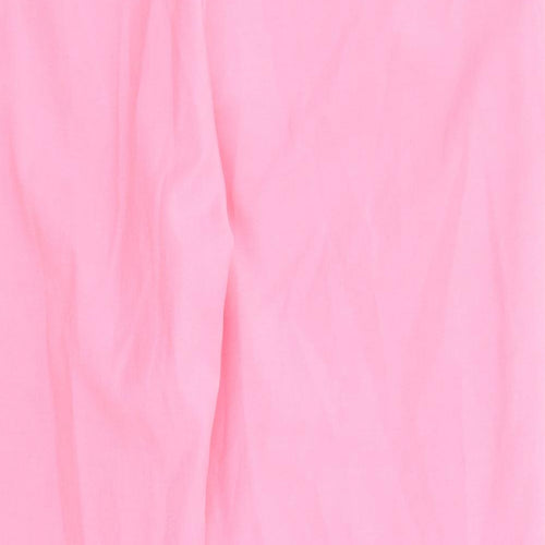 Marks and Spencer Womens Pink Cotton Dress Pants Trousers Size 16 L23 in Regular Zip