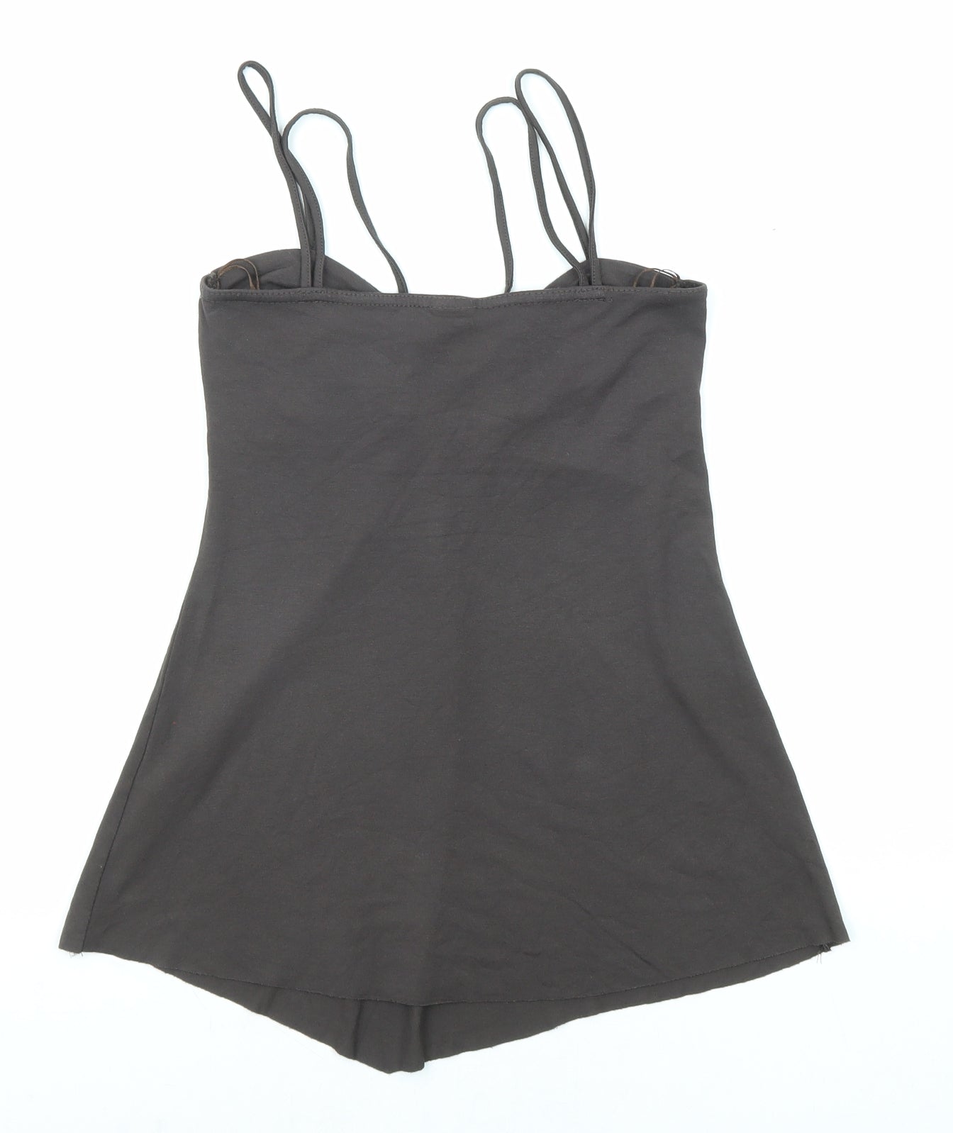 New Look Womens Grey Viscose Basic Tank Size 10 Sweetheart
