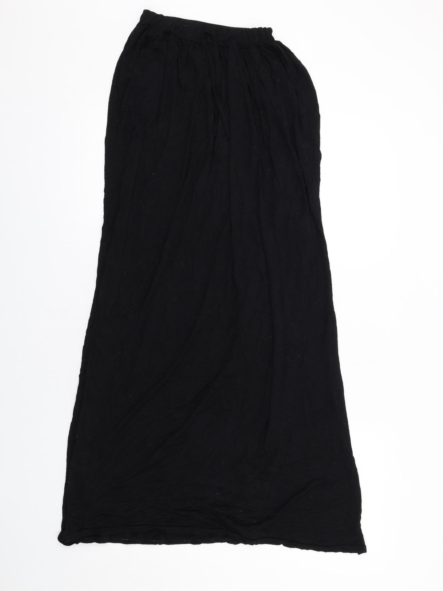 PRETTYLITTLETHING Womens Black Viscose Maxi Skirt Size 6
