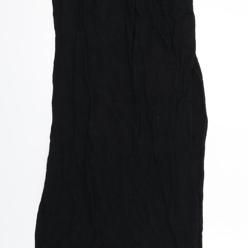 PRETTYLITTLETHING Womens Black Viscose Maxi Skirt Size 6